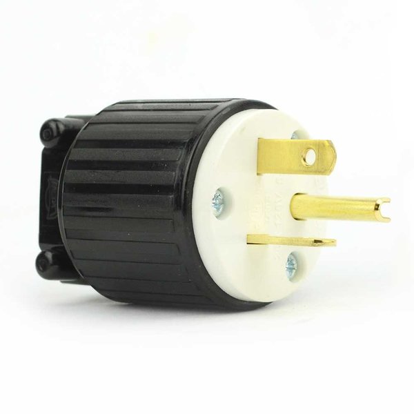 Superior Electric Straight Electrical Plug 3 Wire, 20 Amps, 125V, NEMA 5-20P YGA021